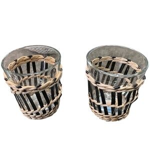 NWOT Target Iced Coffee Cups Glass Bohemian Boho Modern Cute Trendy Black Cream